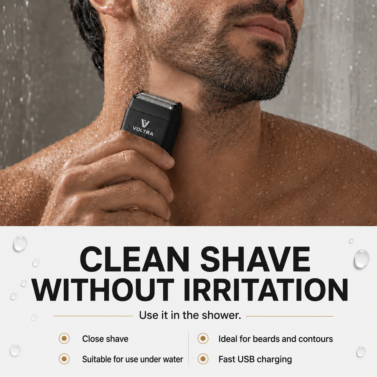 Mini Shaver | IPX7 Waterproof Facial Shaver (Beard and Hair)
