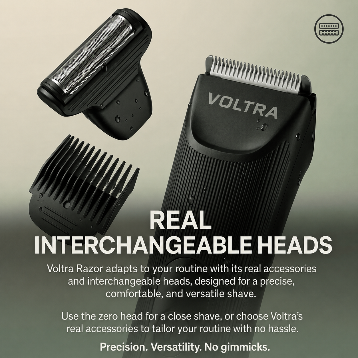 Voltra Razor® | No-Cut Waterproof Body Shaver IPX7 (Sensitive Areas)