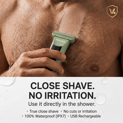 Voltra Razor® | No-Cut Waterproof Body Shaver IPX7 (Sensitive Areas)