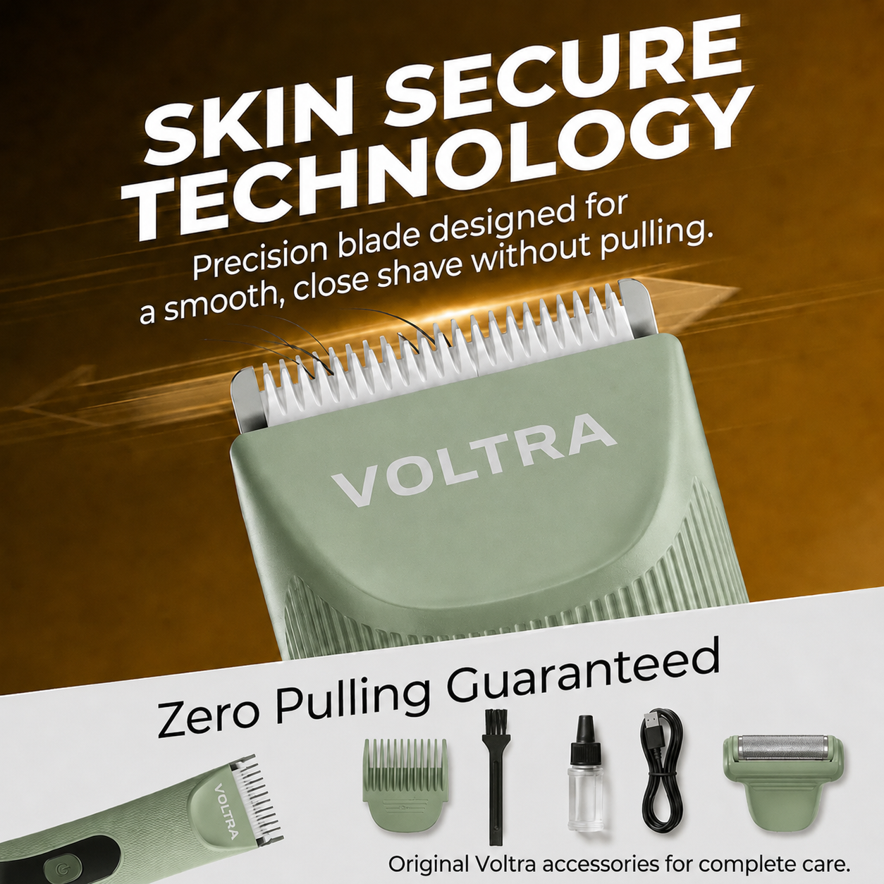 Voltra Razor® | No-Cut Waterproof Body Shaver IPX7 (Sensitive Areas)